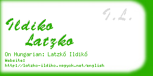 ildiko latzko business card